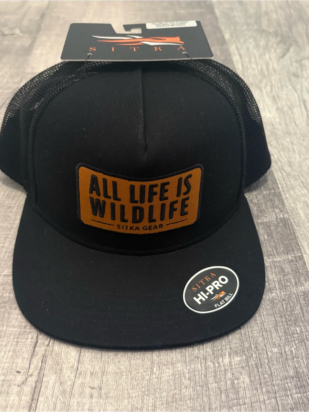 NWT Sitka Gear All Life HI Pro Trucker Hat Sitka Black OSFA 600233-BK